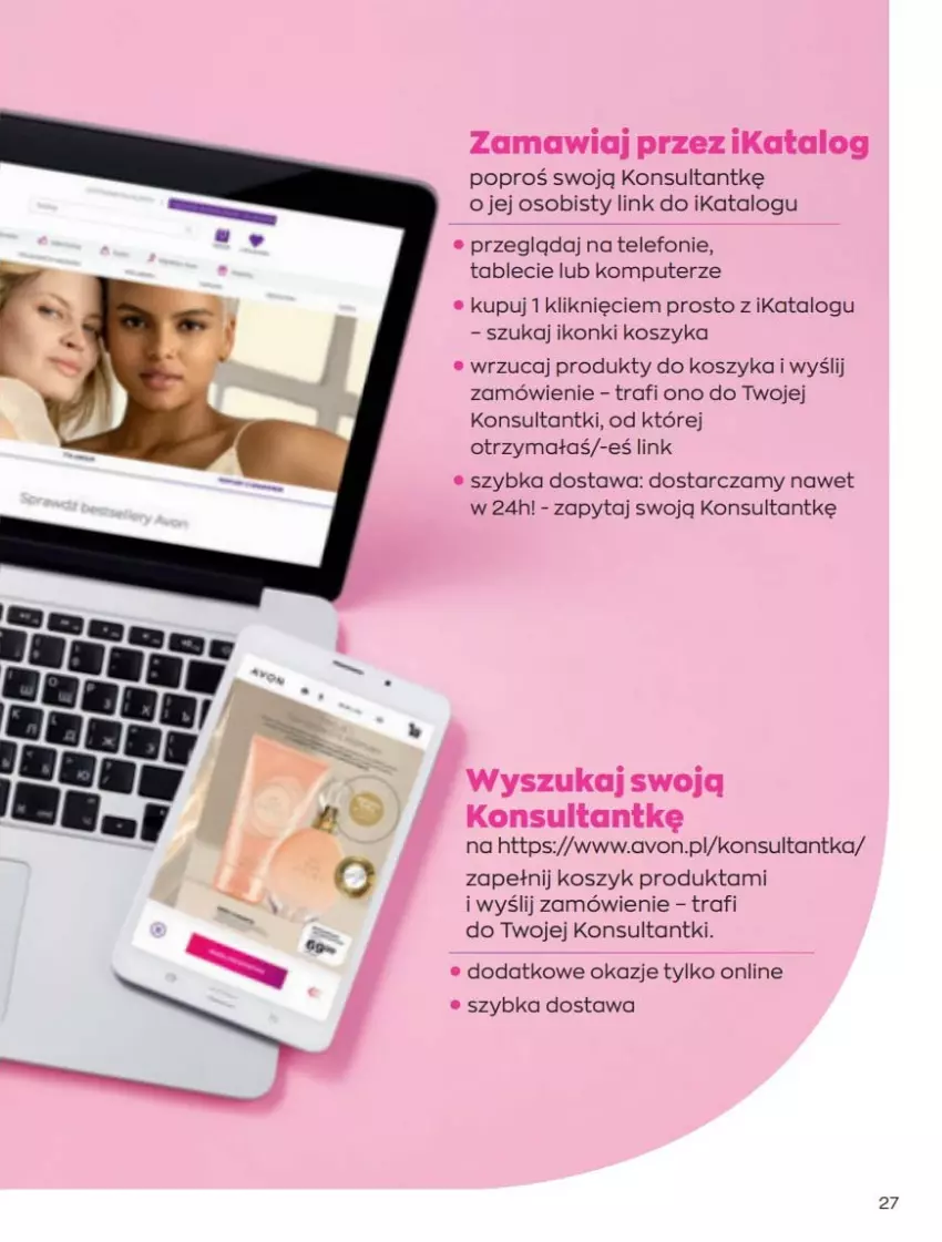 Gazetka promocyjna Avon - Katalog Avon 5/2022 kampania maj - ważna 01.05 do 31.05.2022 - strona 27 - produkty: Komputer, Kosz, Telefon