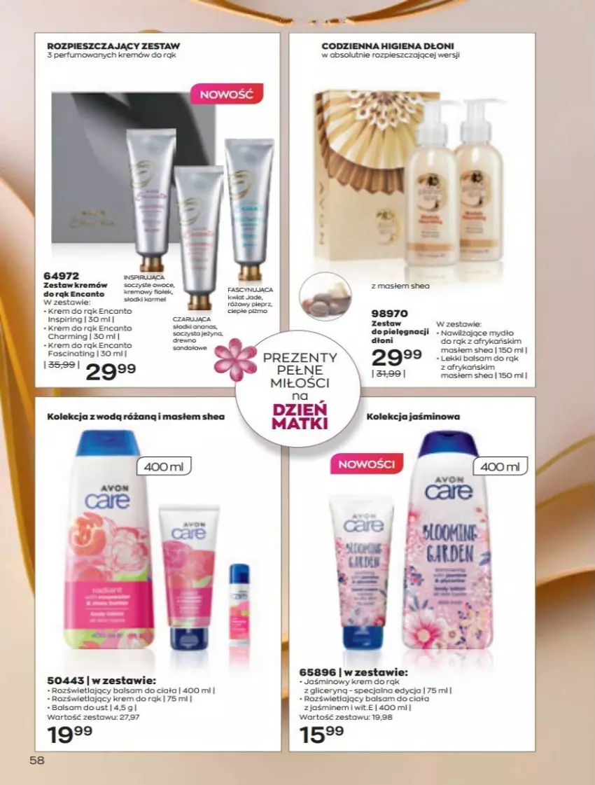 Gazetka promocyjna Avon - Katalog Avon 5/2022 kampania maj - ważna 01.05 do 31.05.2022 - strona 58 - produkty: Balsam do ust, Fa, Krem do rąk, Mydło, Owoce