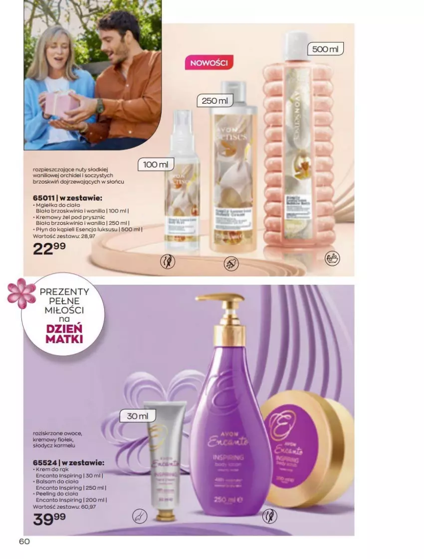 Gazetka promocyjna Avon - Katalog Avon 5/2022 kampania maj - ważna 01.05 do 31.05.2022 - strona 60 - produkty: Nuty, Peeling, Płyn do kąpieli