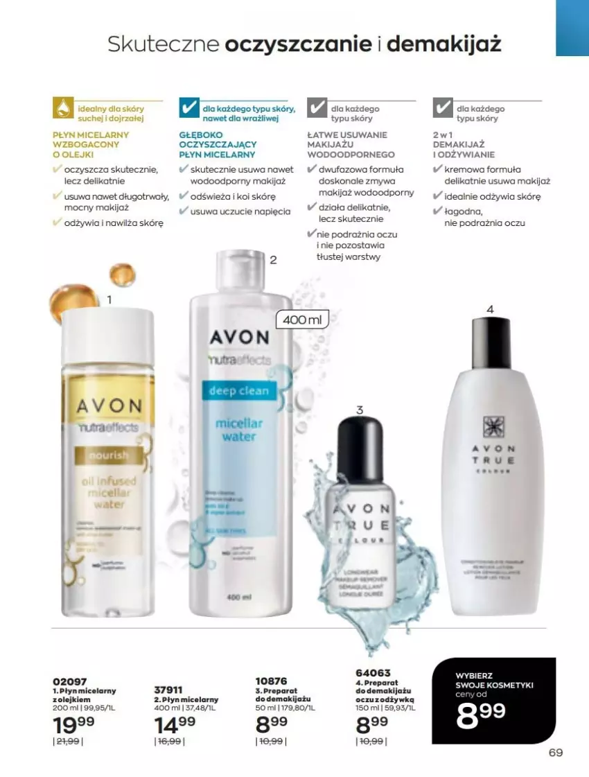 Gazetka promocyjna Avon - Katalog Avon 5/2022 kampania maj - ważna 01.05 do 31.05.2022 - strona 69 - produkty: Fa, Makijaż, Olej, Płyn micelarny, Por