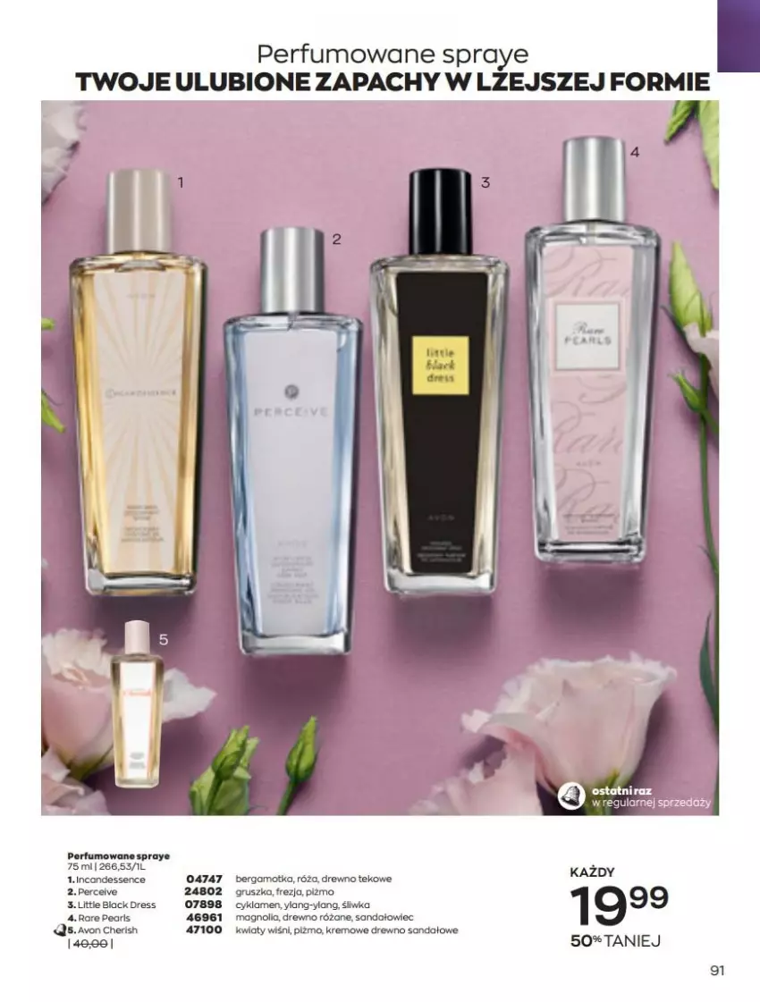 Gazetka promocyjna Avon - Katalog Avon 5/2022 kampania maj - ważna 01.05 do 31.05.2022 - strona 91 - produkty: Cyklamen, Dres, Kije, Perfum, Róża, Sandał