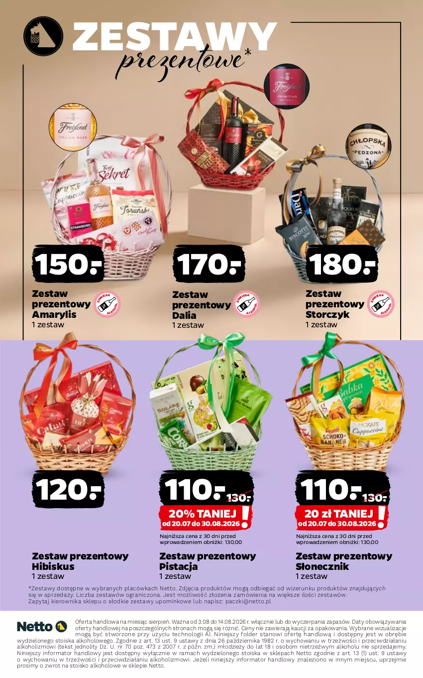 Gazetka promocyjna Netto - Alkohole - Mocne - ważna 03.08 do 14.08.2026 - strona 17 - produkty: Amarylis, Gra, Hibiskus, Rama, Storczyk, Zestaw prezentowy