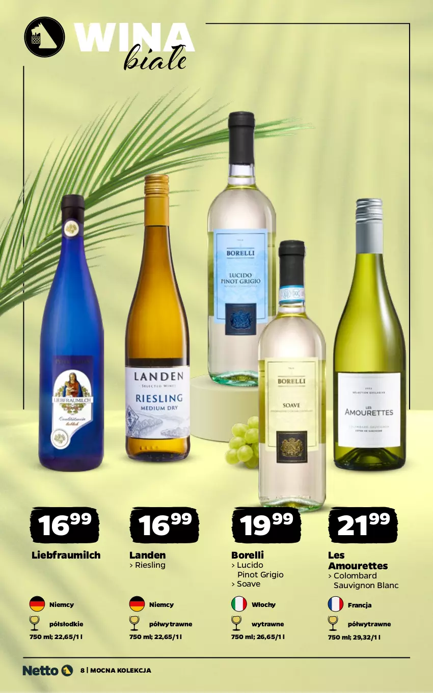 Gazetka promocyjna Netto - Alkohole - Mocne - ważna 03.08 do 14.08.2026 - strona 8 - produkty: Pinot Grigio, Sauvignon Blanc