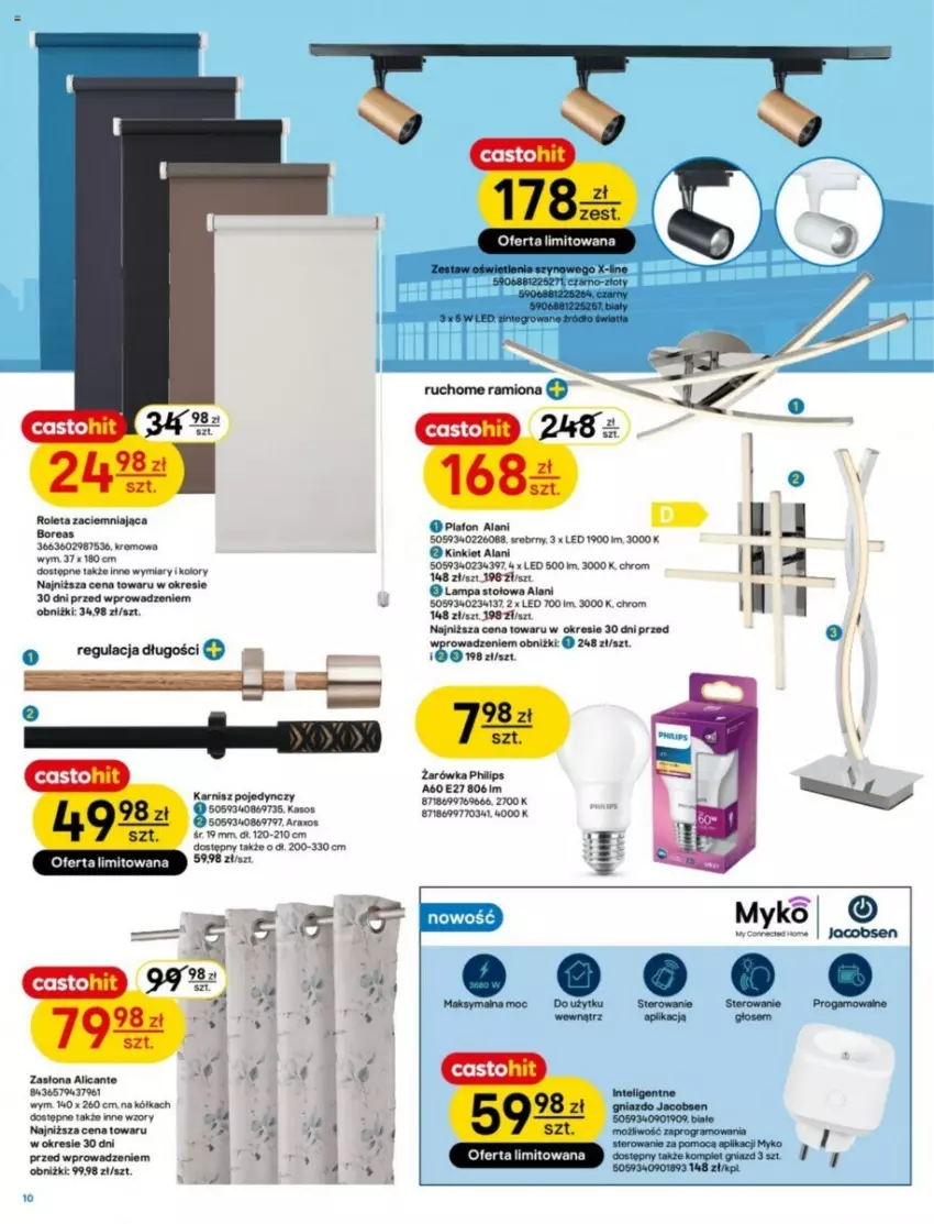 Gazetka promocyjna Castorama - ważna 19.06 do 02.07.2024 - strona 2 - produkty: Gra, Intel, Jacobs, Karnisz, Lampa, Lampa stołowa, Philips, Roleta, Sos, Zasłona