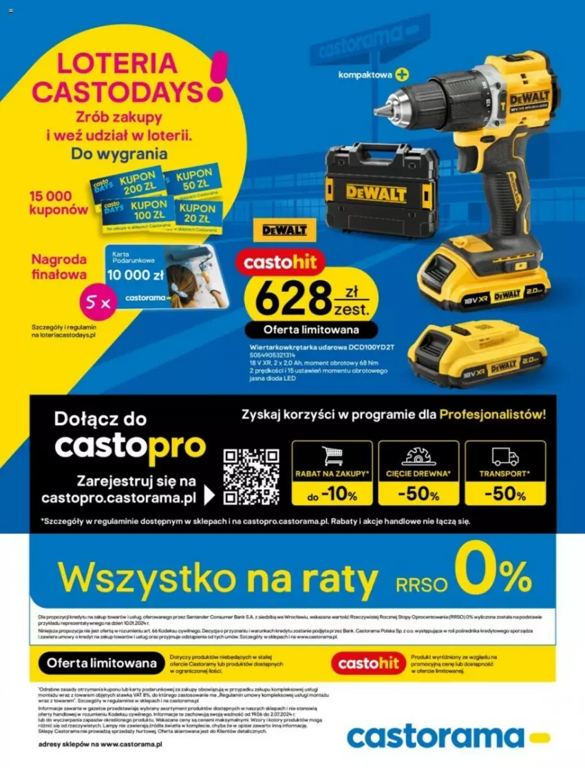 Gazetka promocyjna Castorama - ważna 19.06 do 02.07.2024 - strona 8 - produkty: Astor, Dres, Fa, Gra, Por, Rama, Rura, Ser, Sport, Tarka, Top, Tran, Wiertarkowkrętarka, Wkręt, Wkrętarka