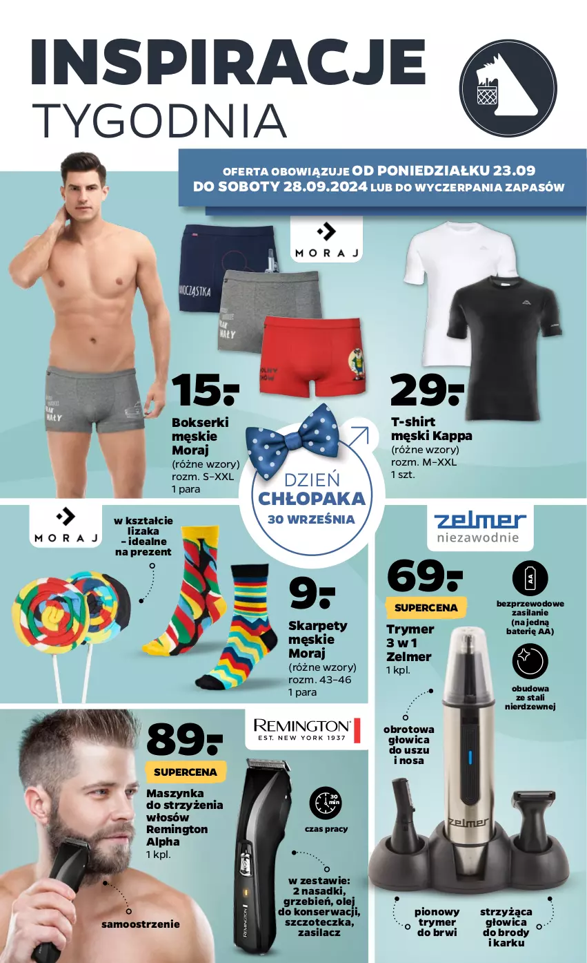 Gazetka promocyjna Netto - Od Poniedziałku Przemysłowa - ważna 23.09 do 28.09.2024 - strona 2 - produkty: Bokserki, Karp, Maszynka, Olej, Remington, Ser, Silan, Szczoteczka, Szynka, T-shirt, Zelmer