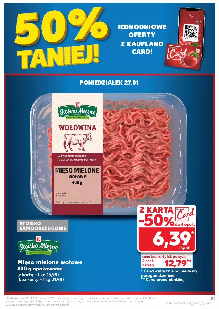 Gazetka promocyjna Kaufland - Gazetka tygodnia - ważna 23.01 do 29.01.2025 - strona 31 - produkty: Mięso, Mięso mielone