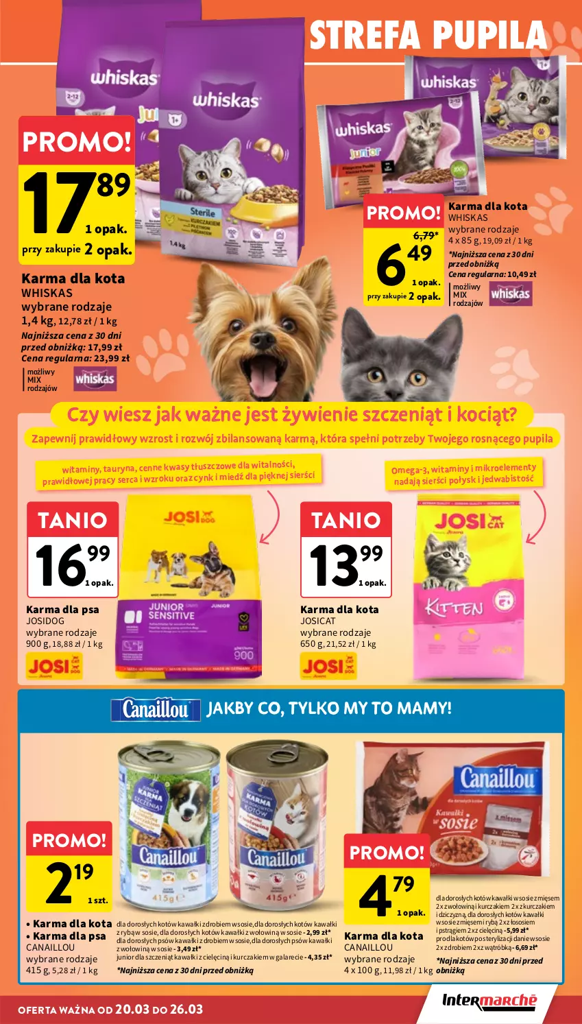 Gazetka promocyjna Intermarche - Gazetka promocyjna - ważna 20.03 do 26.03.2025 - strona 31 - produkty: Canaillou, Cynk, Fa, Gala, Kawa, Koc, Kurczak, Pstrąg, Ser, Sos, Whiskas