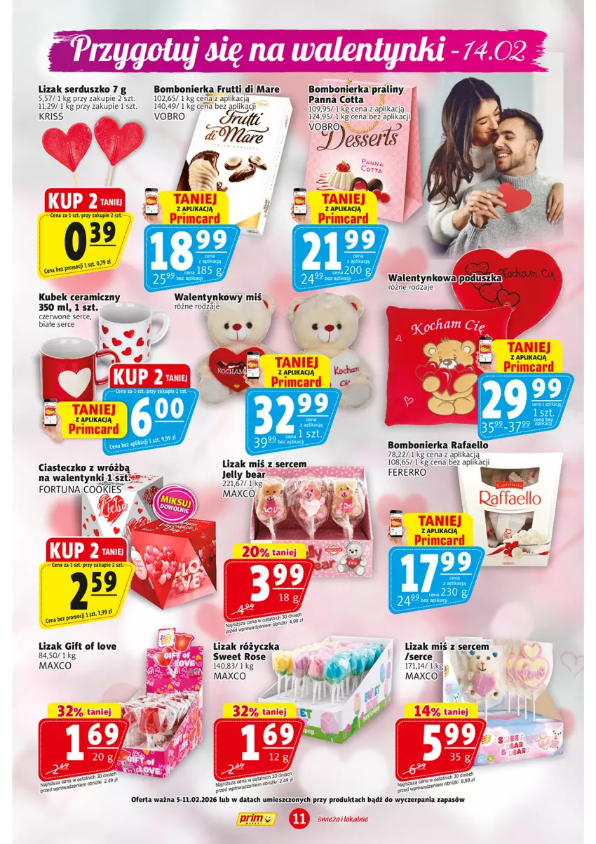 Gazetka promocyjna Prim Market - ważna 05.02 do 11.02.2026 - strona 11 - produkty: Fa, Fortuna, Gry, Kubek, Panna cotta, Praliny, Raffaello, Ser