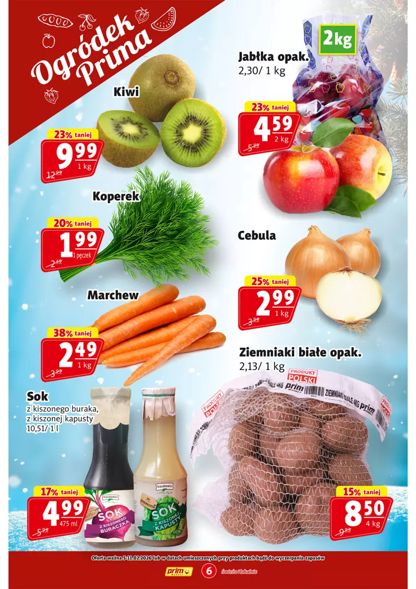 Gazetka promocyjna Prim Market - ważna 05.02 do 11.02.2026 - strona 6 - produkty: Jabłka, Ziemniaki