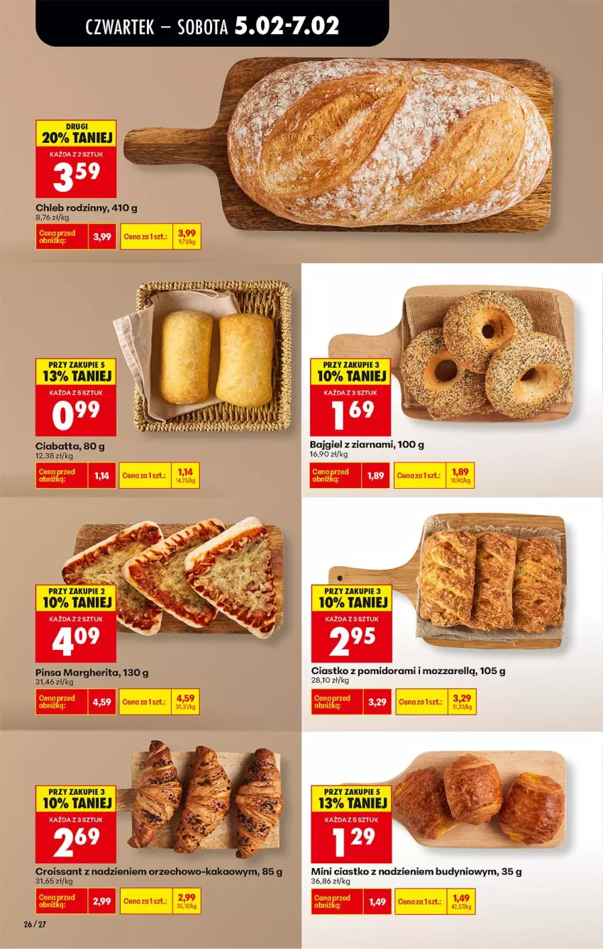 Gazetka promocyjna Biedronka - Gazetka - ważna 05.02 do 12.02.2026 - strona 34 - produkty: Chleb, Ciabatta, Croissant, Kakao