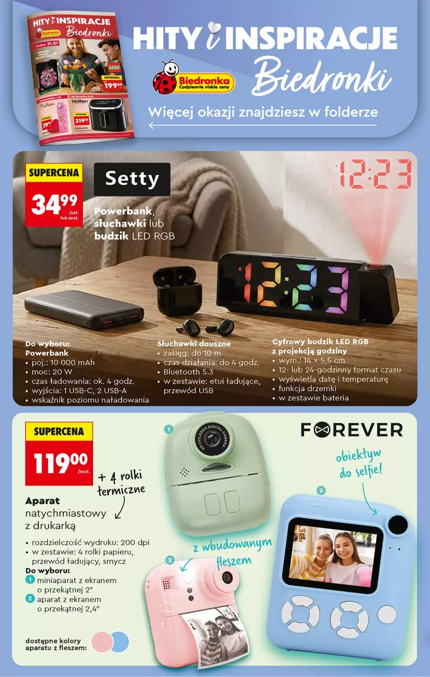 Gazetka promocyjna Biedronka - Gazetka - ważna 05.02 do 12.02.2026 - strona 64 - produkty: Bateria, Budzik, Papier, Przewód, Rolki, Smycz