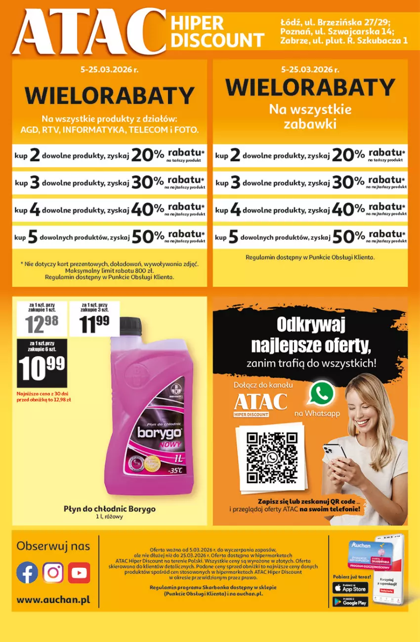 Gazetka promocyjna Auchan - ATAC Hiper Discount - ważna 05.03 do 25.03.2026 - strona 4 - produkty: Gra, Płyn do chłodnic, Ser, Telefon, Tera