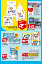 Gazetka promocyjna Auchan - Szkoła oszczędzania Temat Szkolne przeOferty Hipermarkety - Gazetka - ważna od 17.08 do 17.08.2022 - strona 44 - produkty: Gin, Pampers, Papier, Finish, Lovela, Tablet, Worki na śmieci, Majtki, Mleczko do prania, Papier toaletowy, Mleczko, Ręcznik, Chusteczki, Worki na śmiec, Dzieci, Foxy, Pieluchomajtki, Zmywarki, Hipoalergiczny proszek, Tabletki do zmywarki