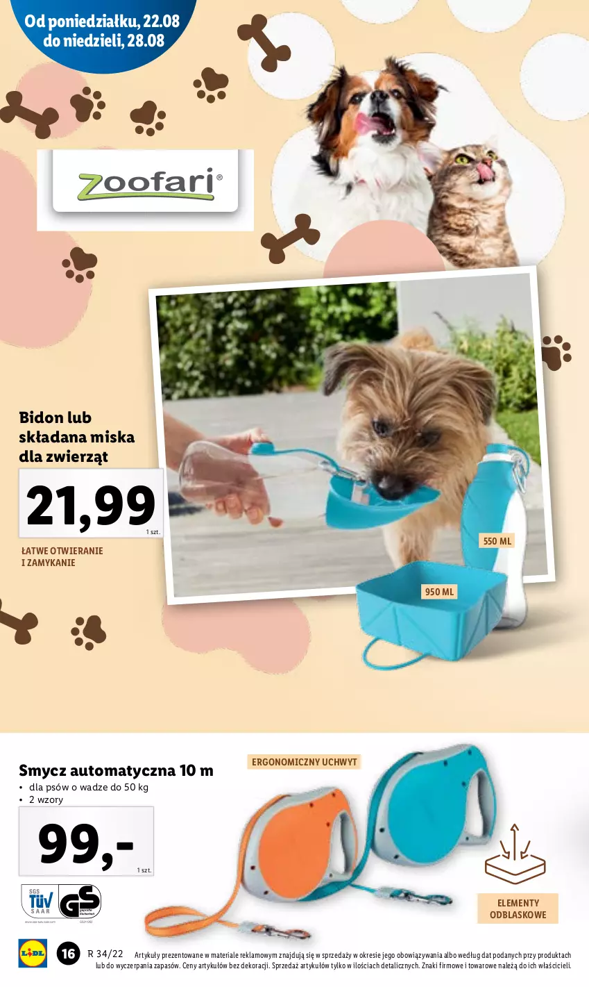 Gazetka promocyjna Lidl - GAZETKA - ważna 22.08 do 28.08.2022 - strona 16 - produkty: Miska, Smycz