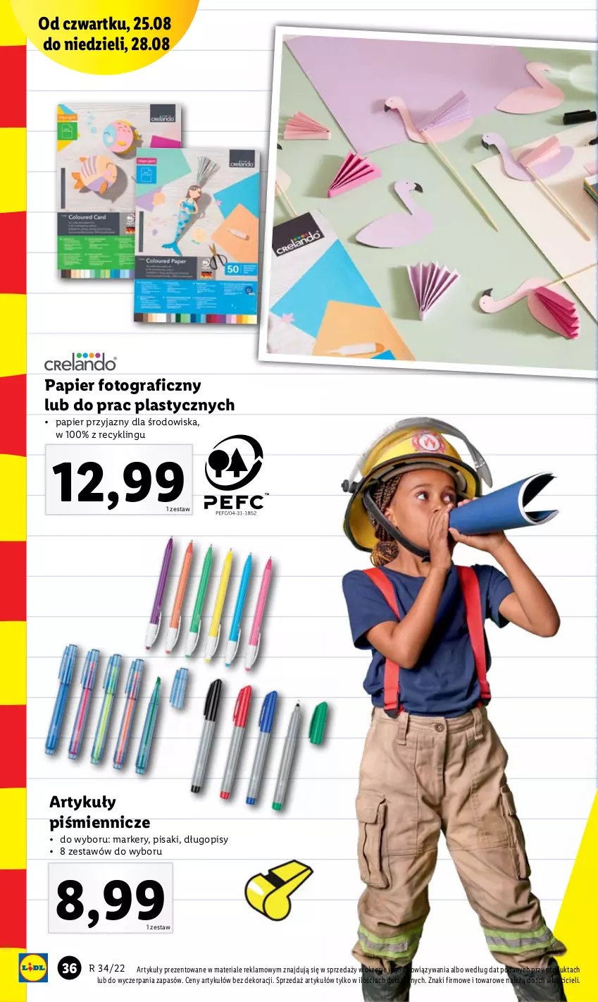 Gazetka promocyjna Lidl - GAZETKA - ważna 22.08 do 28.08.2022 - strona 38 - produkty: Długopis, Gra, Marker, Papier