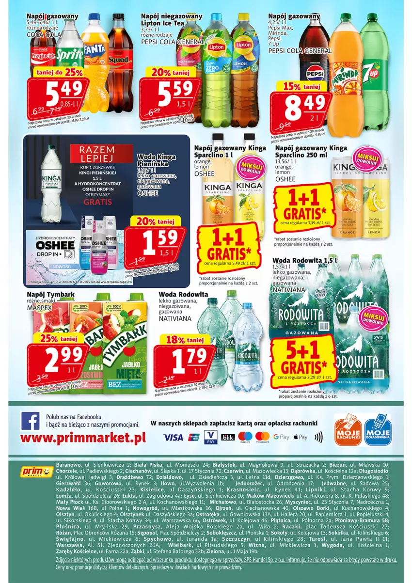 Gazetka promocyjna Prim Market - ważna 06.11 do 12.11.2025 - strona 16 - produkty: Clin, Fa, Gra, Jednorożec, Kisiel, Koc, Mirinda, Mysz, Napój, Napój gazowany, Ogród, Olej, Oshee, Papier, Pepsi, Piątnica, Por, Róża, Sok, Sokół, Stock, Woda
