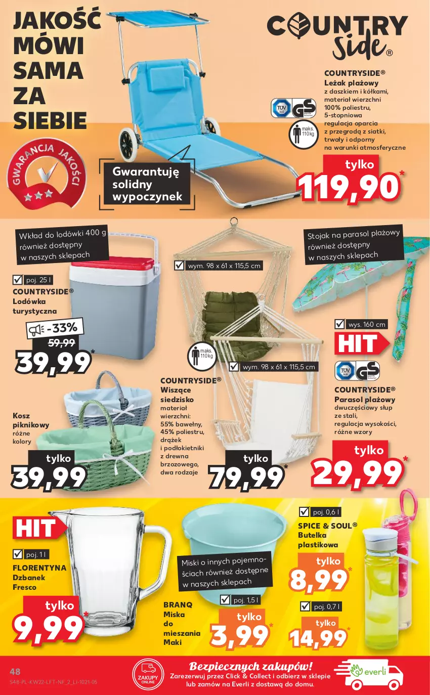 Gazetka promocyjna Kaufland - OFERTA TYGODNIA - ważna 02.06 do 09.06.2021 - strona 48 - produkty: Dzbanek, Fresco, Kosz, Lodówka, Miska, Parasol, Piec, Por, Siedzisko, Sok, Stojak, Top