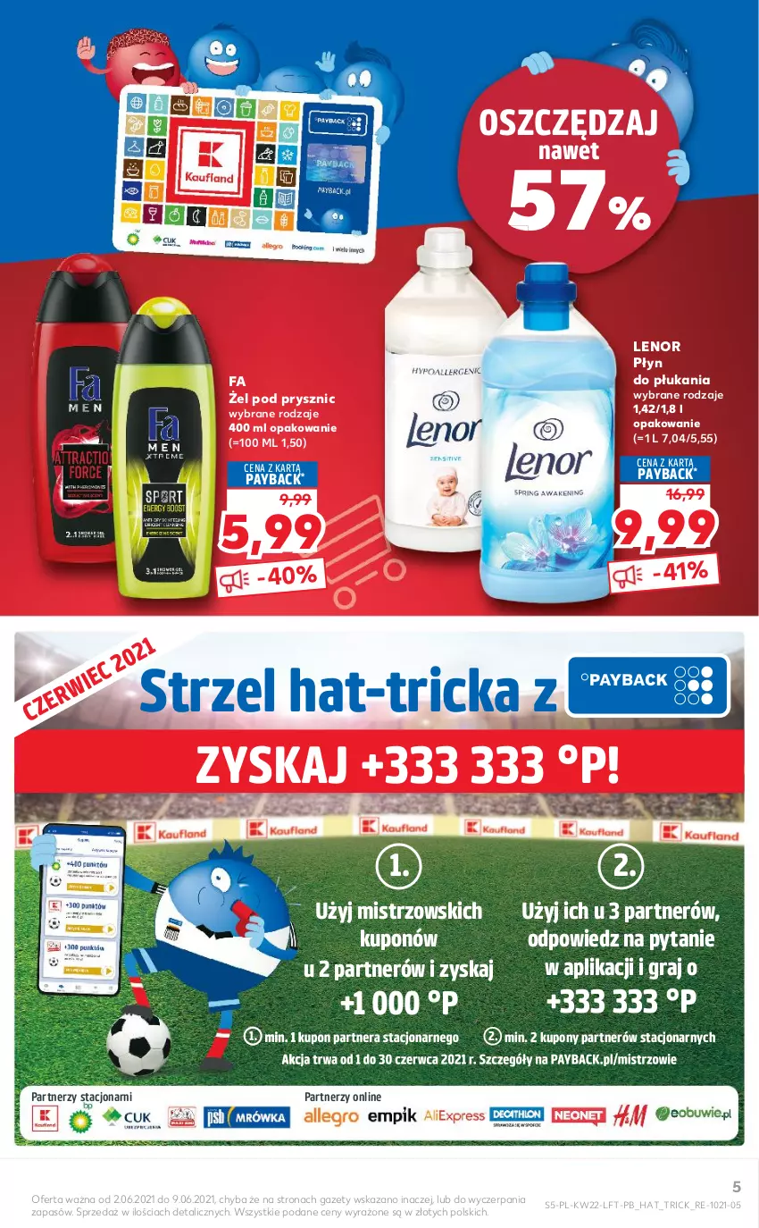 Gazetka promocyjna Kaufland - OFERTA TYGODNIA - ważna 02.06 do 09.06.2021 - strona 5 - produkty: Fa, Gra, Lenor, Płyn do płukania