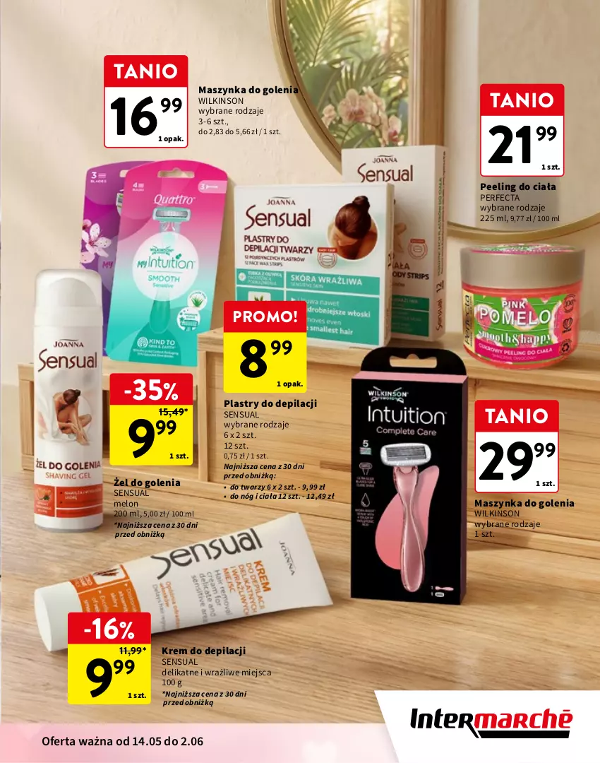 Gazetka promocyjna Intermarche - Katalog Dzień mamy - ważna 14.05 do 02.06.2026 - strona 11 - produkty: Chusteczki, Chusteczki do higieny, Cleanic, Krem do depilacji, Makijaż, Maszynka, Maszynka do golenia, Melon, Nawilżany papier, Nivea, Papier, Papier toaletowy, Peeling, Perfecta, Plastry do depilacji, Sensual, Szynka, Venus