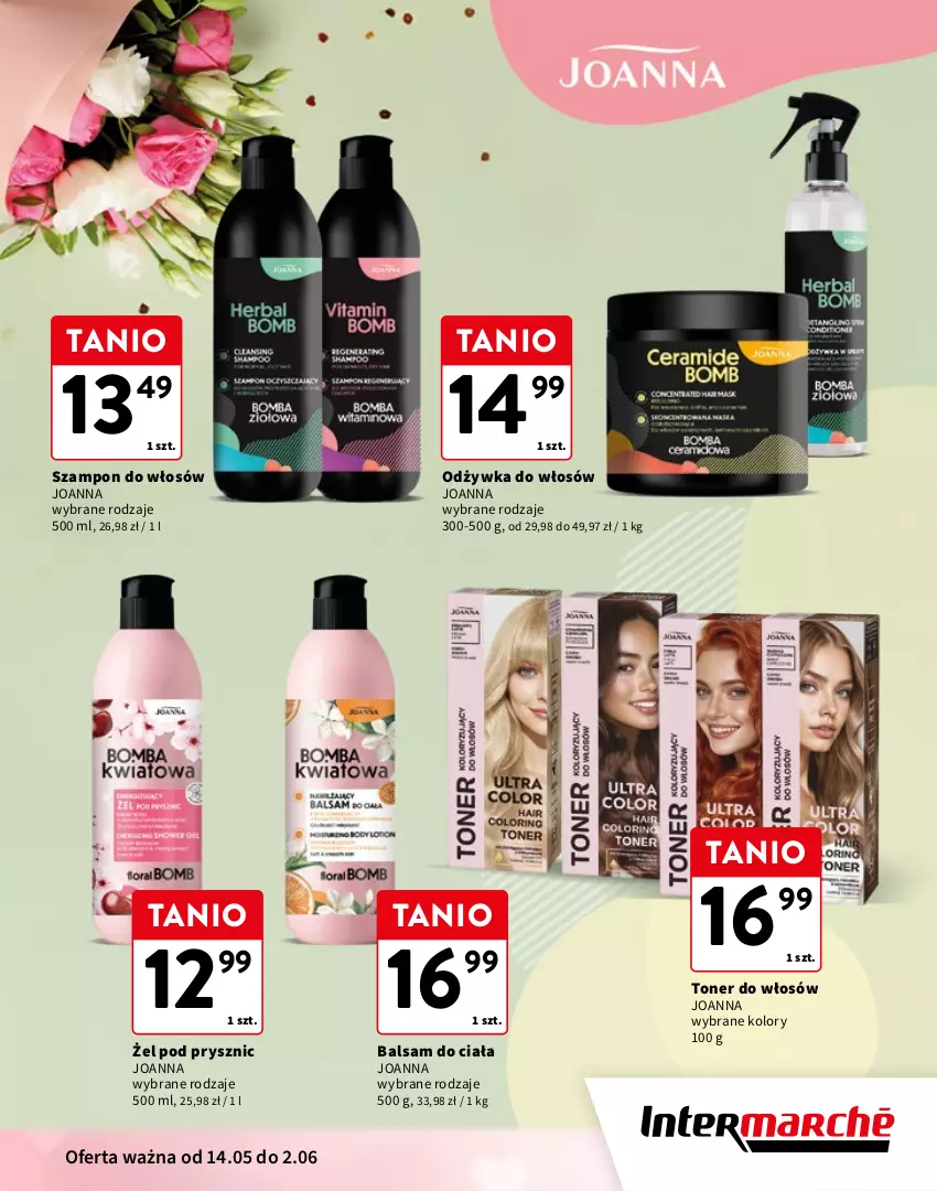 Gazetka promocyjna Intermarche - Katalog Dzień mamy - ważna 14.05 do 02.06.2026 - strona 5 - produkty: Antyperspirant, Balsam do ciała, Fa, Joanna, Lakier, Lakier do włosów, Maska, Maska do włosów, Odżywka, Syoss, Szampon, Taft