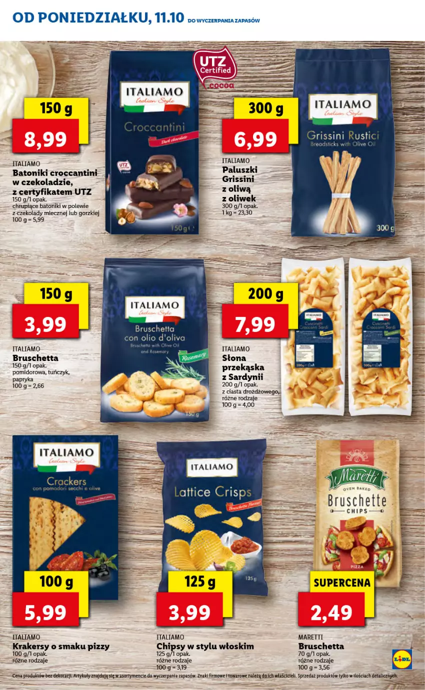 Gazetka promocyjna Lidl - KATALOG ITALIAMO - ważna 11.10 do 15.10.2021 - strona 32 - produkty: Baton, Fa, Grissini, Krakersy, Papryka, Tonik, Tuńczyk