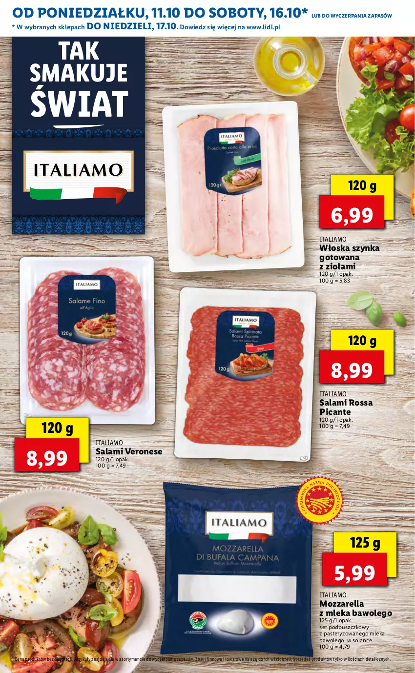 Gazetka promocyjna Lidl - KATALOG ITALIAMO - ważna 11.10 do 15.10.2021 - strona 35 - produkty: LEGO, Mozzarella, Salami, Ser, Solan, Szynka