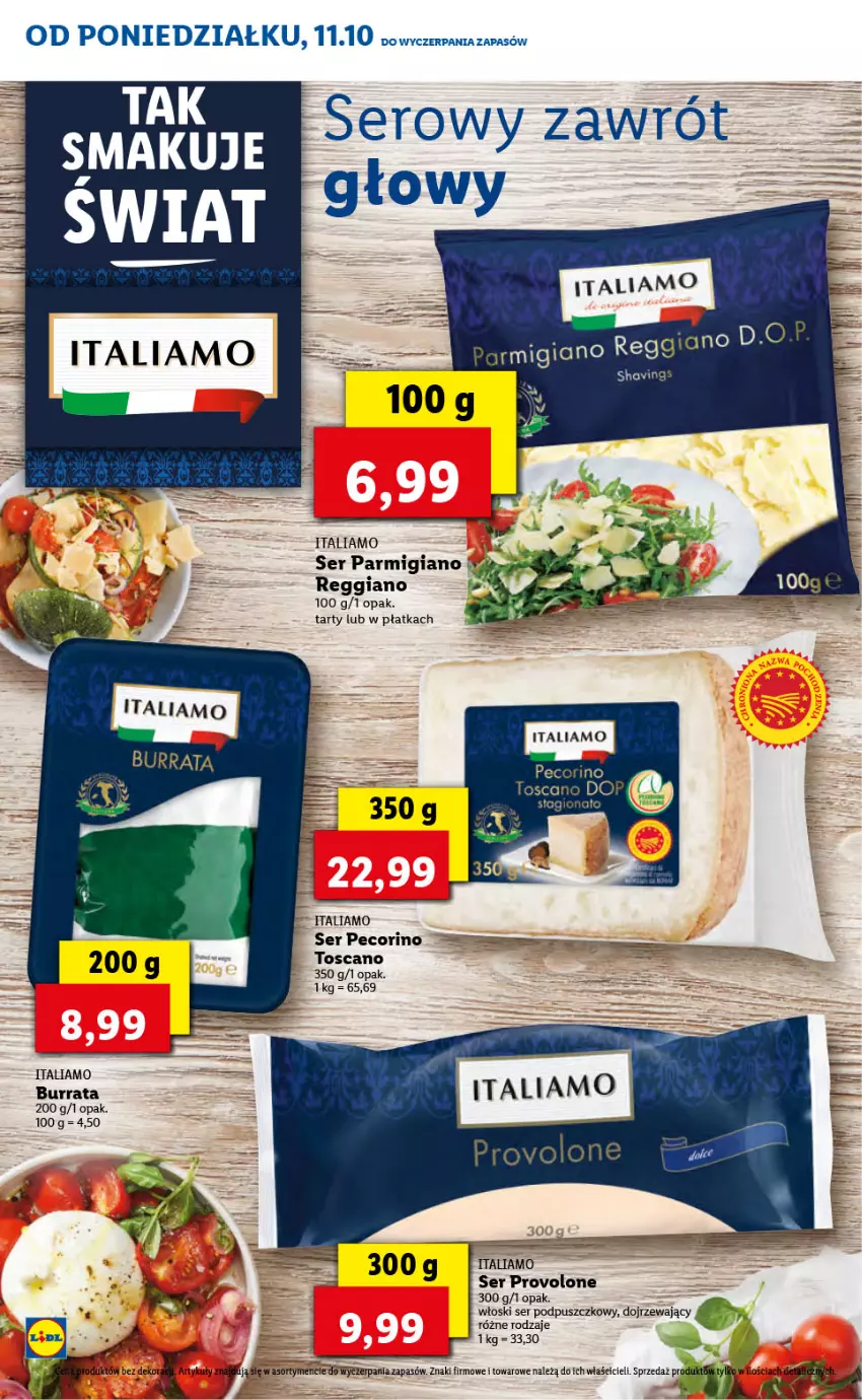 Gazetka promocyjna Lidl - KATALOG ITALIAMO - ważna 11.10 do 15.10.2021 - strona 9 - produkty: Burrata, Fa, Pecorino, Ser