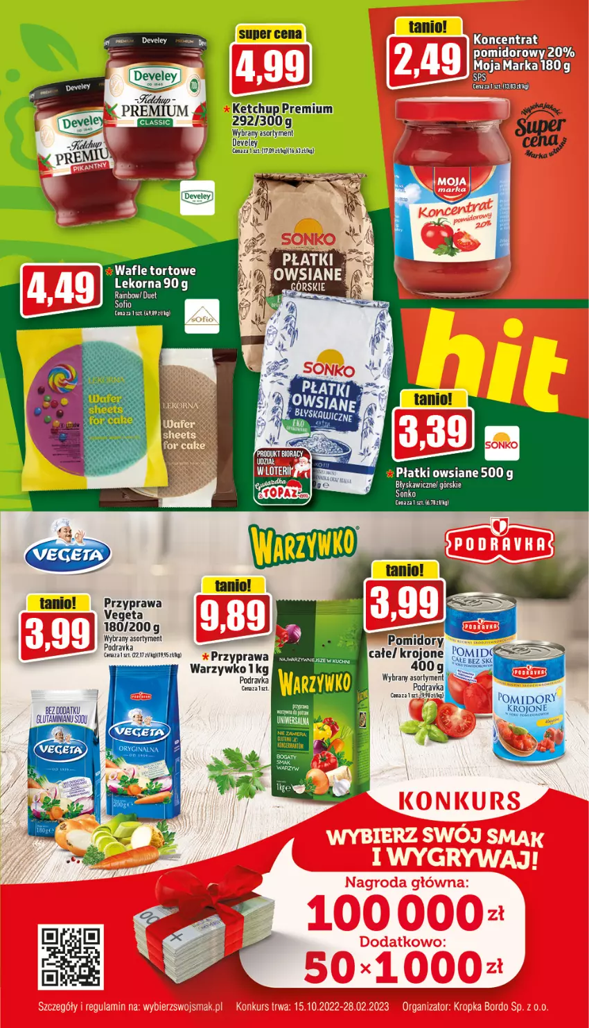 Gazetka promocyjna Topaz - Gazetka - ważna 19.01 do 25.01.2023 - strona 15 - produkty: Gin, Ketchup, Koncentrat pomidorowy, Podravka, Sonko, Vegeta