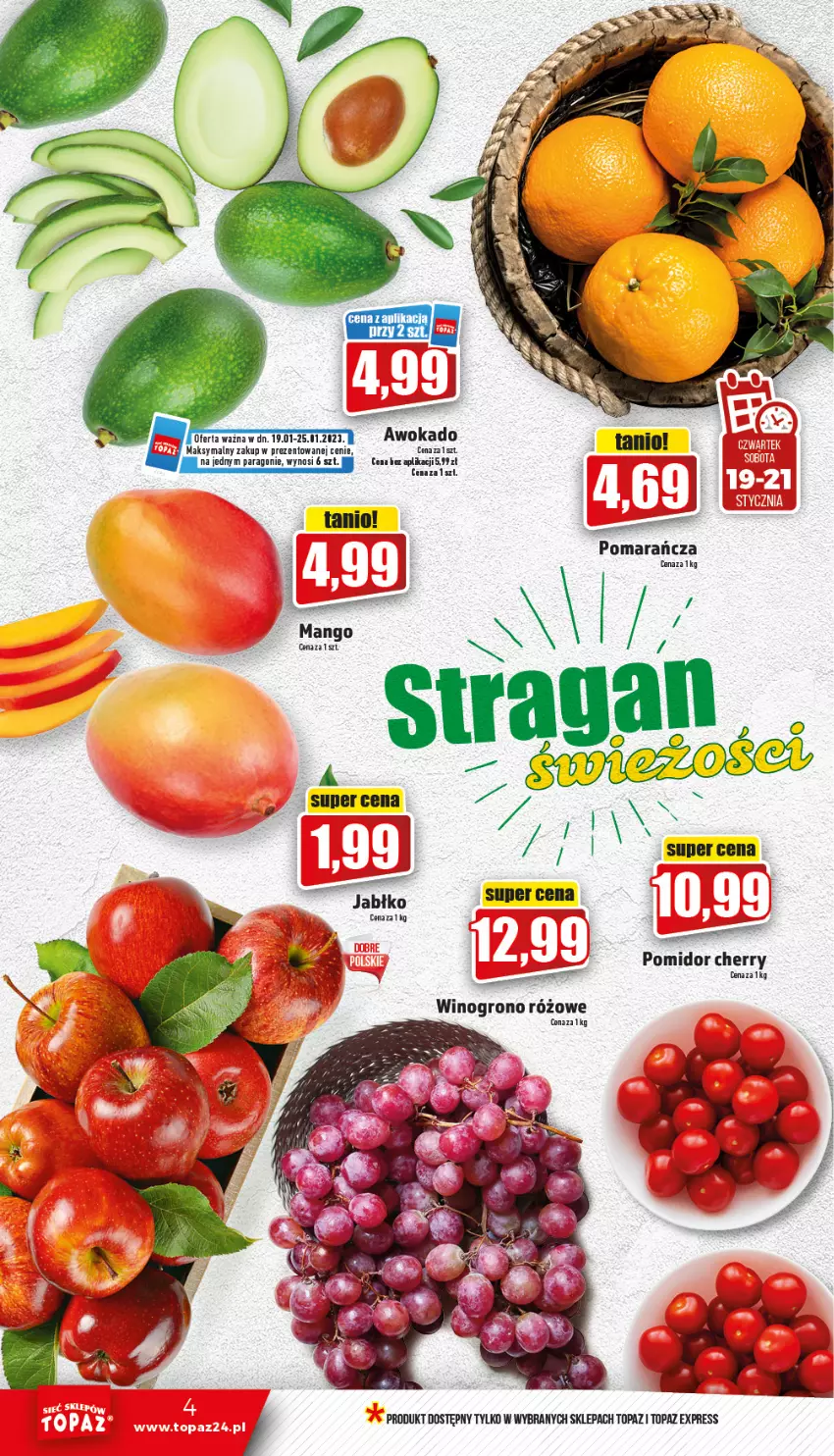 Gazetka promocyjna Topaz - Gazetka - ważna 19.01 do 25.01.2023 - strona 4 - produkty: K2, Top, Wino