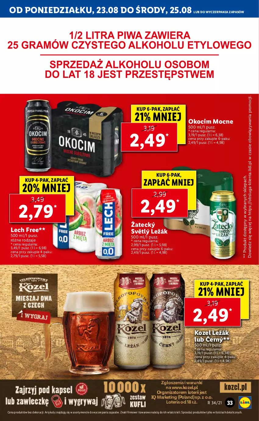 Gazetka promocyjna Lidl - GAZETKA - ważna 23.08 do 25.08.2021 - strona 33 - produkty: Koc, Kozel, Okocim