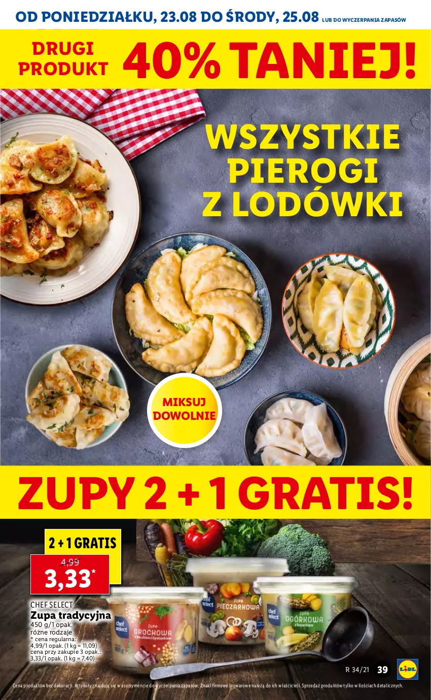 Gazetka promocyjna Lidl - GAZETKA - ważna 23.08 do 25.08.2021 - strona 39 - produkty: Gra, Pierogi, Zupa