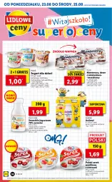 Gazetka promocyjna Lidl - GAZETKA - Gazetka - ważna od 25.08 do 25.08.2021 - strona 18 - produkty: Ser, Por, Pur, Gra, Danone, Jogurt, Actimel, Tera, Serek, Pilos, Smoothie, Dzieci, Deser, Mango, Monte