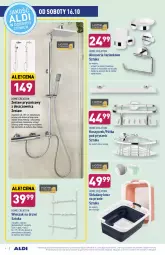 Gazetka promocyjna Aldi - Katalog Moda i Dom - Gazetka - ważna od 16.10 do 16.10.2021 - strona 9 - produkty: Zestaw prysznicowy, Kubek na szczoteczki do zębów, Sok, Papier, Wieszak, Kosz, Klej, Papier toaletowy, Ręcznik, Półka, Mydelniczka, Kubek, Drzwi