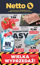 Gazetka promocyjna Netto - Artykuły spożywcze oraz Akcesoria i dodatki - Gazetka - ważna od 23.07 do 23.07.2022 - strona 1 - produkty: Nałęczowianka, Papryka czerwona, Papryka, Schab wieprzowy, Rolada, Woda mineralna, Woda