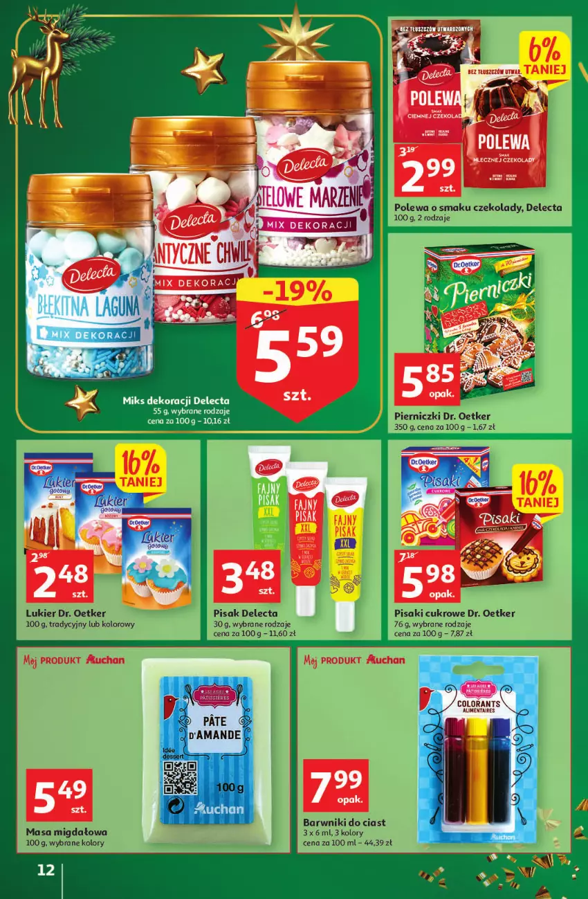 Gazetka promocyjna Auchan - Gazetka Magia Mikołajkowa Hipermarket Auchan - ważna 01.12 do 07.12.2022 - strona 12 - produkty: Delecta, Dr. Oetker, Gin