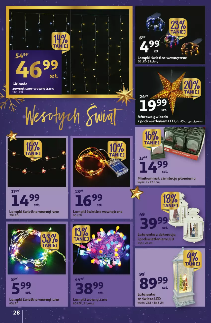 Gazetka promocyjna Auchan - Gazetka Magia Mikołajkowa Hipermarket Auchan - ważna 01.12 do 07.12.2022 - strona 28 - produkty: Gwiazda, Kominek, Latarenka, Papier