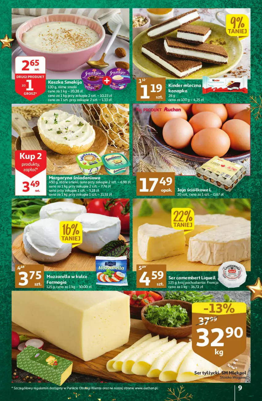 Gazetka promocyjna Auchan - Gazetka Magia Mikołajkowa Hipermarket Auchan - ważna 01.12 do 07.12.2022 - strona 9 - produkty: Camembert, Danio, Fa, Ser