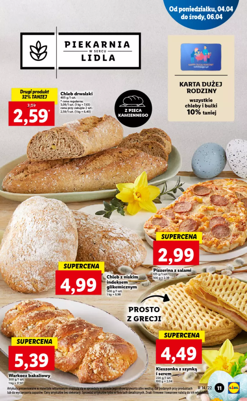 Gazetka promocyjna Lidl - GAZETKA - ważna 04.04 do 06.04.2022 - strona 11 - produkty: Chleb, Koc, Miecz, Piec, Ser