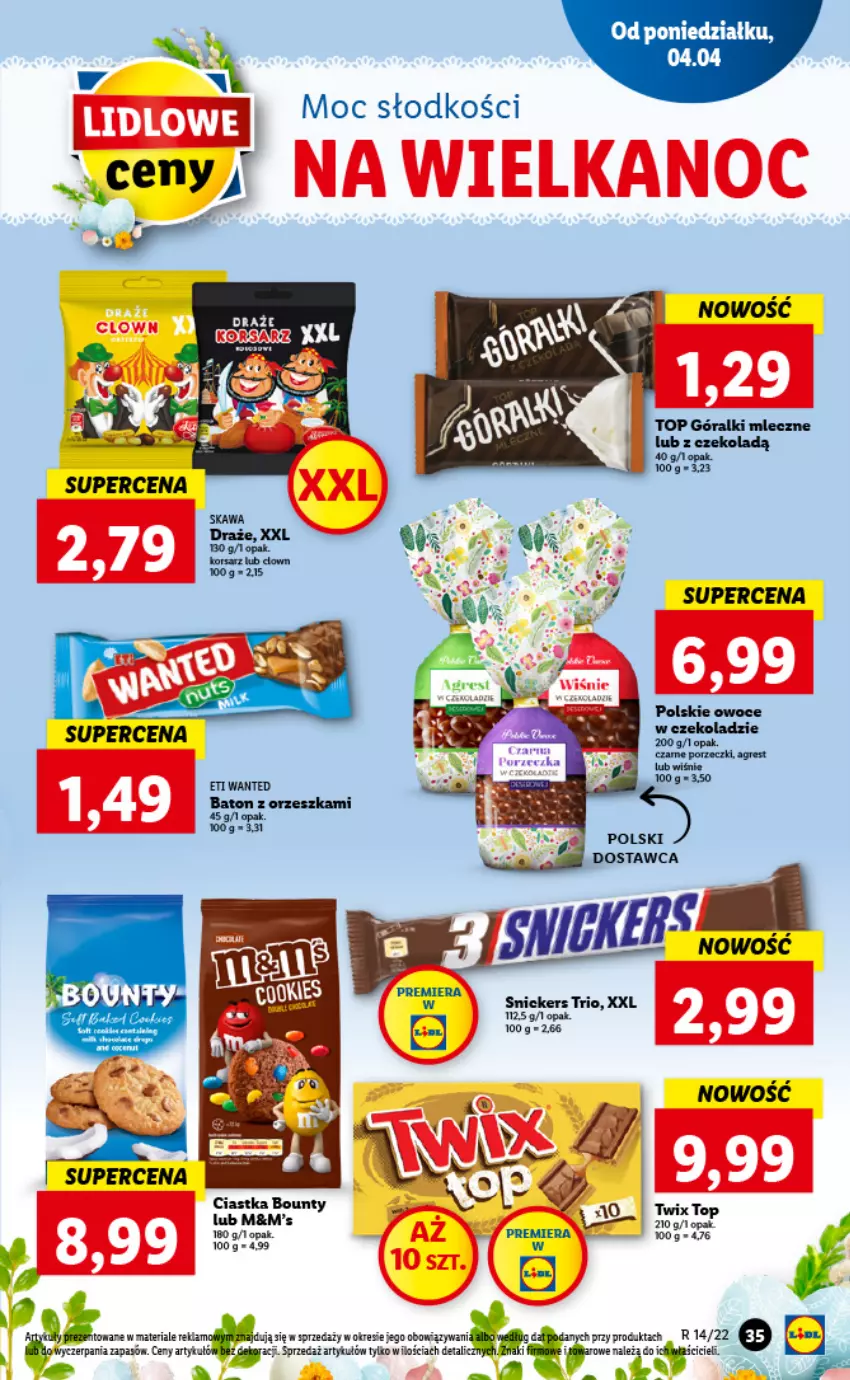 Gazetka promocyjna Lidl - GAZETKA - ważna 04.04 do 06.04.2022 - strona 35 - produkty: Baton, Top