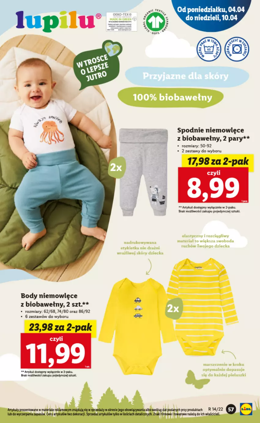 Gazetka promocyjna Lidl - GAZETKA - ważna 04.04 do 06.04.2022 - strona 57 - produkty: Body, Spodnie