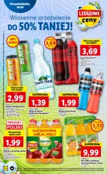 Gazetka promocyjna Lidl - GAZETKA - Gazetka - ważna od 06.04 do 06.04.2022 - strona 44 - produkty: Sok, Mus, Napój energetyczny, Coca-Cola, Lack, LANA, Napój izotoniczny, Woda, Napój, Nektar