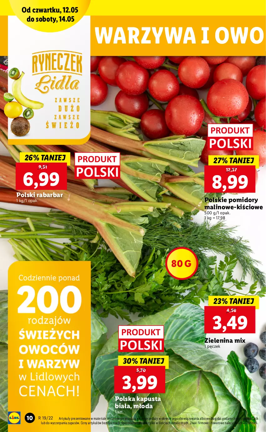 Gazetka promocyjna Lidl - GAZETKA - ważna 12.05 do 14.05.2022 - strona 10 - produkty: Pomidory, Warzywa