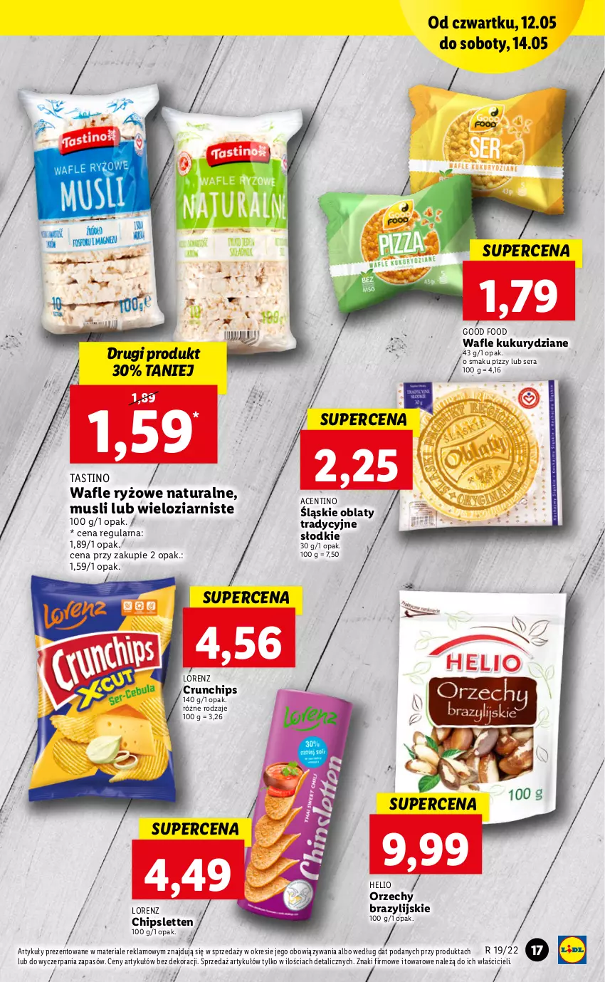 Gazetka promocyjna Lidl - GAZETKA - ważna 12.05 do 14.05.2022 - strona 17 - produkty: Crunchips, Helio, Lorenz, Mus, Ryż, Ser