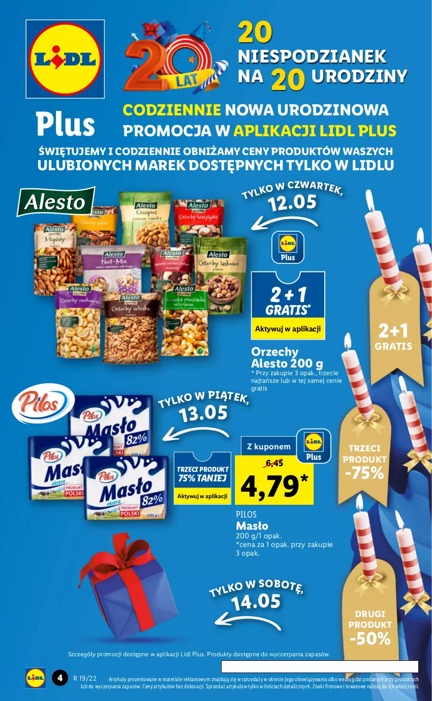 Gazetka promocyjna Lidl - GAZETKA - ważna 12.05 do 14.05.2022 - strona 4 - produkty: Gra, Masło, Pilos