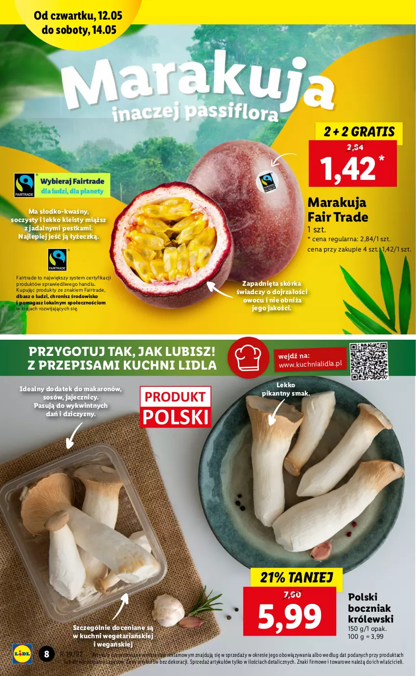 Gazetka promocyjna Lidl - GAZETKA - ważna 12.05 do 14.05.2022 - strona 8 - produkty: Boczniak, Fa, Gra, Królewski, Kuchnia, Makaron, Sos