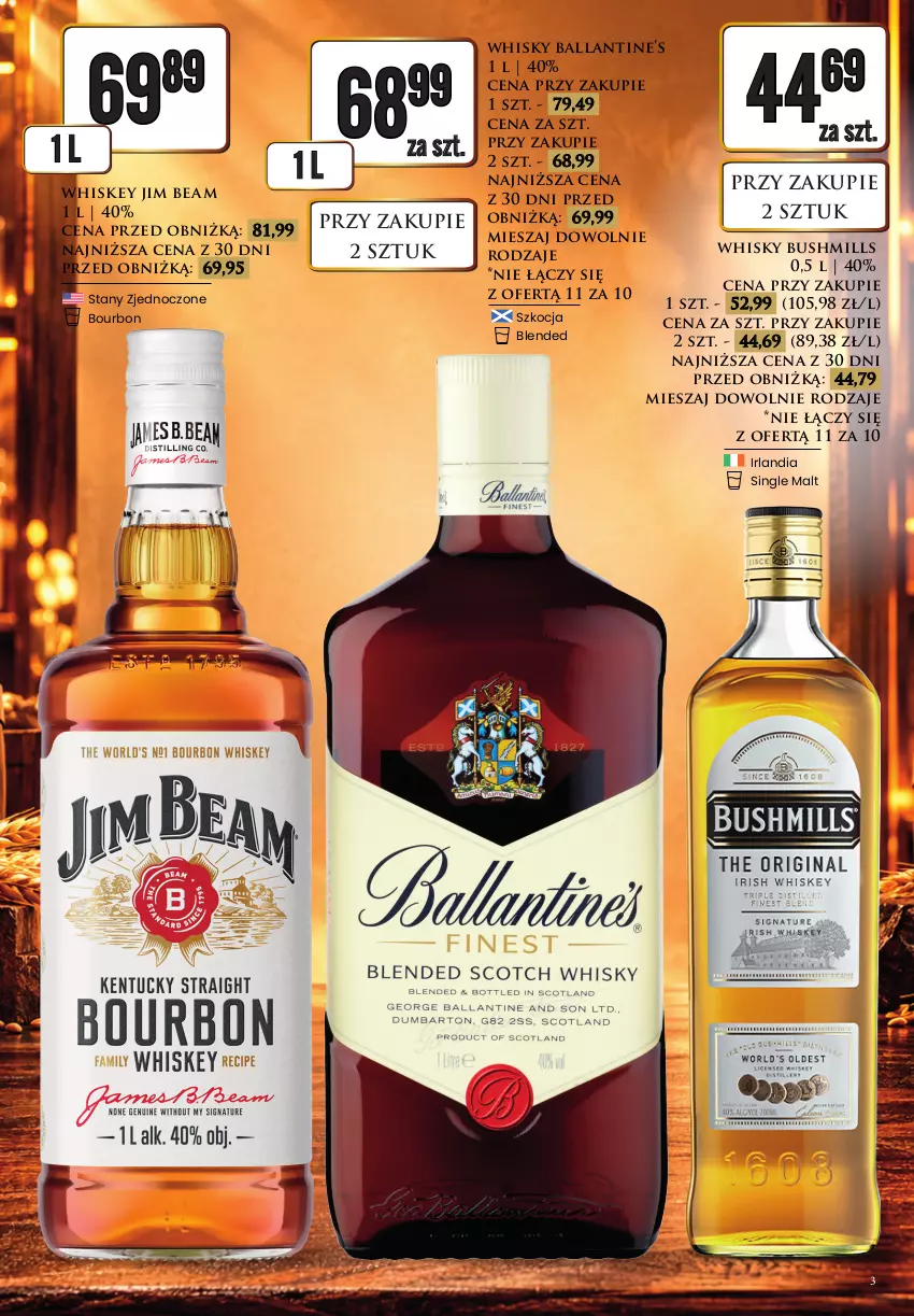 Gazetka promocyjna Dino - Oferta alkoholowa - ważna 09.10 do 10.10.2026 - strona 3 - produkty: Bourbon, Bushmills, Jim Beam, Koc, Whiskey, Whisky