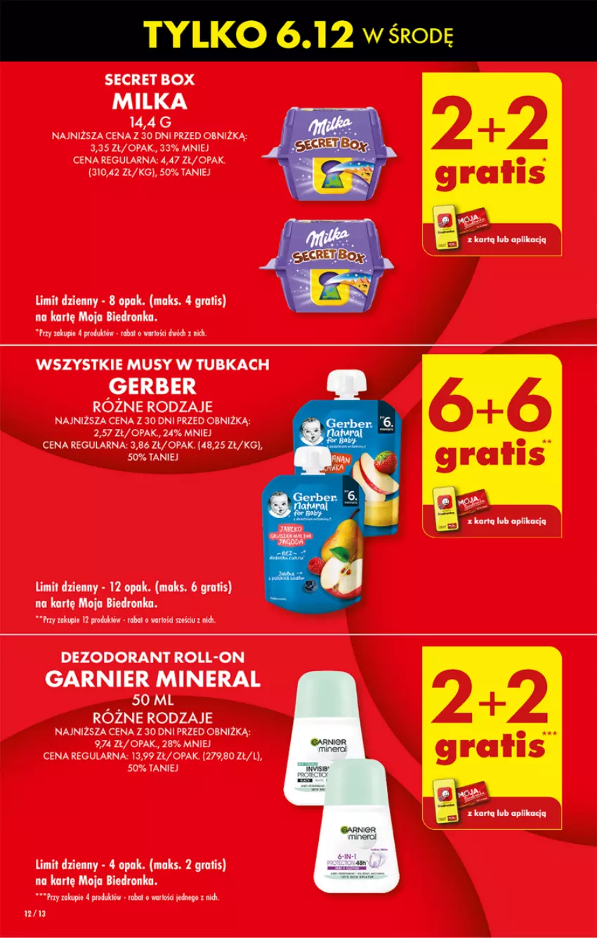 Gazetka promocyjna Biedronka - Od poniedzialku - ważna 04.12 do 09.12.2023 - strona 12 - produkty: Dezodorant, Garnier, Gerber, Gra, Koc, Mus, Okocim