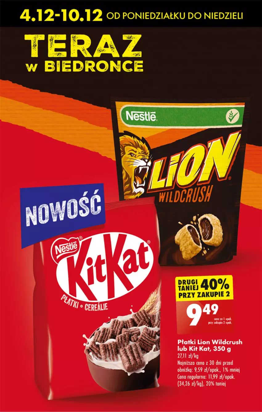 Gazetka promocyjna Biedronka - Od poniedzialku - ważna 04.12 do 09.12.2023 - strona 37 - produkty: Kit Kat, Lion, Tera