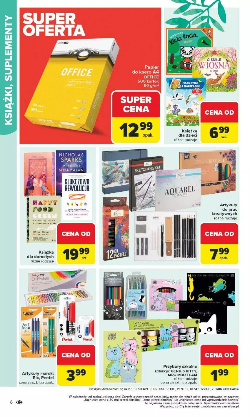 Gazetka promocyjna Carrefour - Gazetka Łap super okazje od poniedziałku! - ważna 16.02 do 28.02.2026 - strona 8 - produkty: BIC, Dres, Dzieci, Fa, Książka, Papier, Ser